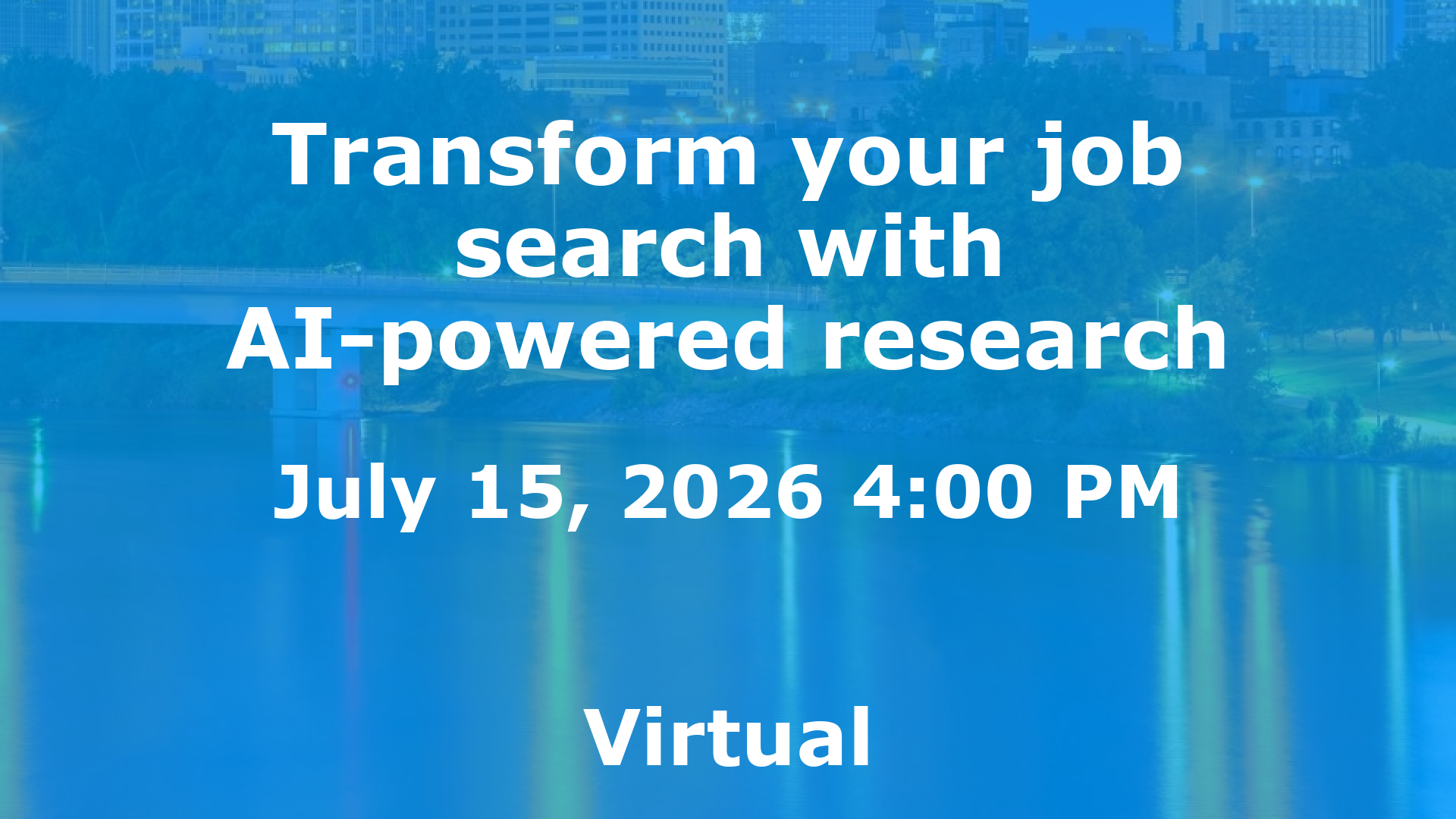 Transform your job search with AI-powered research event image
